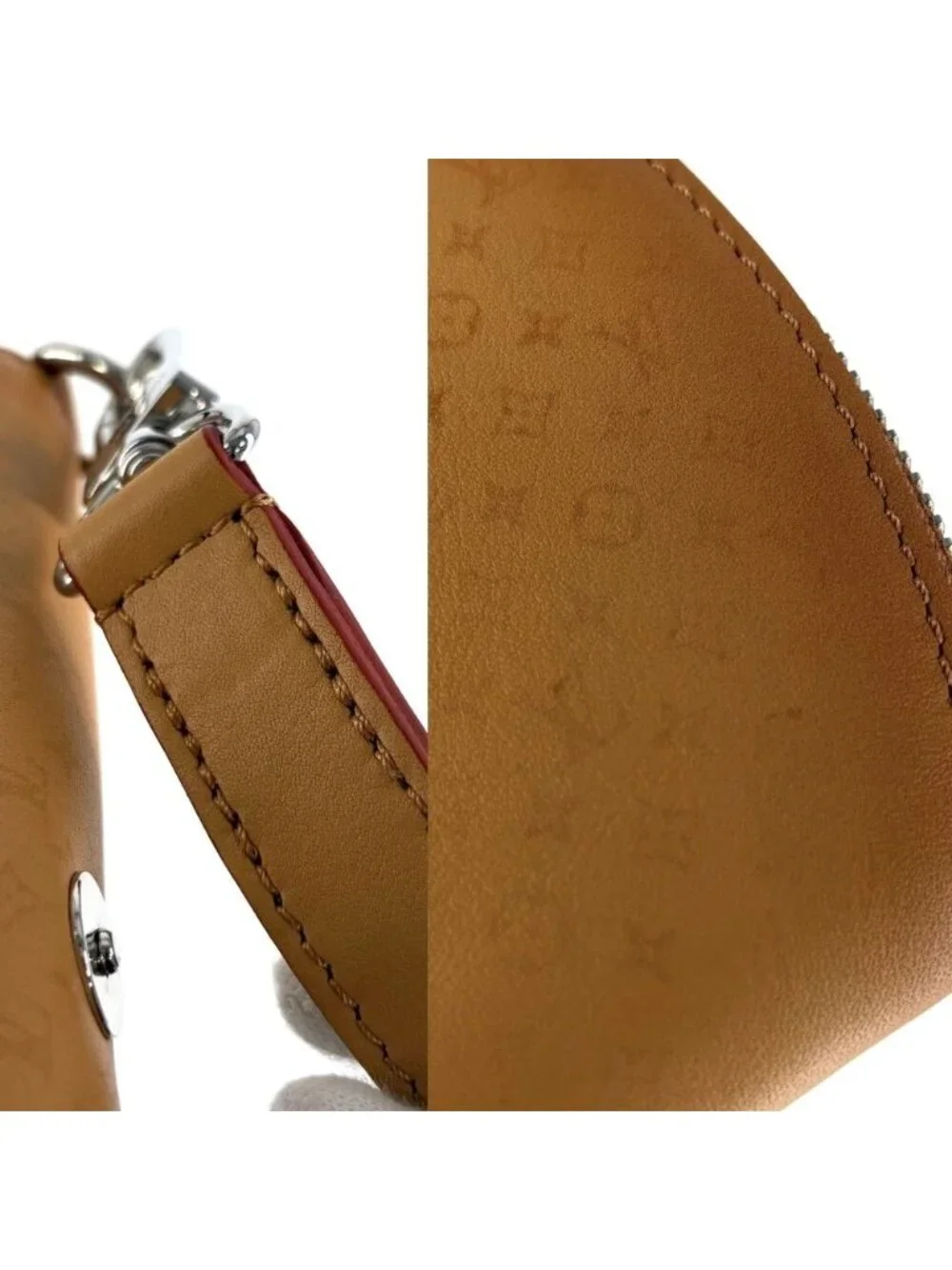 Louis Vuitton Clutch Monogram Fortune Cookies Second Pouch Brown Silver